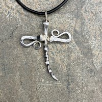 Horseshoe nail dragonfly necklace, photo 3.