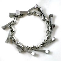 horseshoe nail equestrian link bracelet