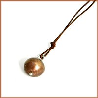 copper penny bead necklace