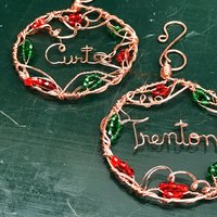 Copper Wire Written Name Ornament