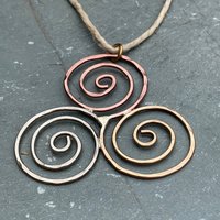 Triskelion Ornament, Tri-Color Triple Spiral