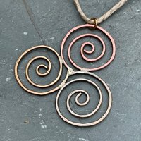 Triskelion Ornament, Tri-Color Triple Spiral