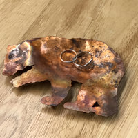 copper bear trinket dish