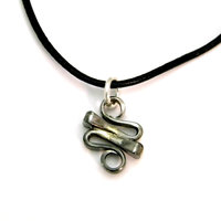 horseshoe nail squiggle necklace