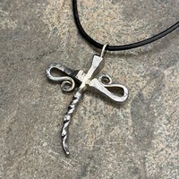 Horseshoe nail dragonfly necklace, photo 4.