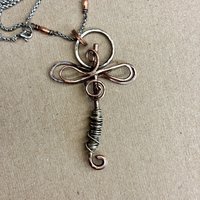 Sterling & Copper Dragonfly Pendant on stainless steel chain.