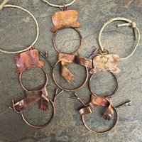 Copper Snowman Ornament