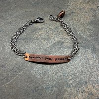 Protect Your Peace mixed metal bracelet.