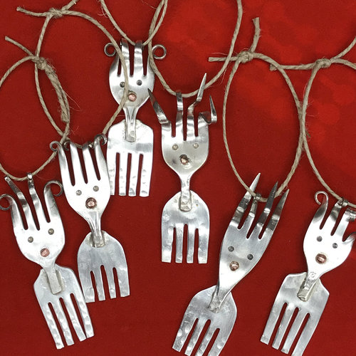 Fork Deer ~ Reindeer Ornament