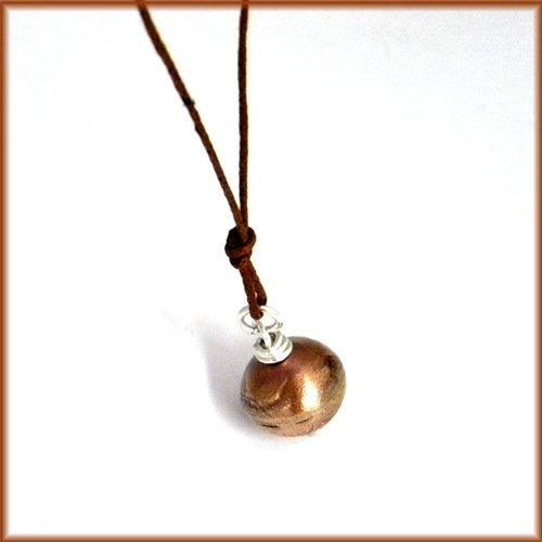 copper penny bead necklace