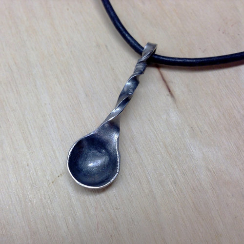 horseshoe nail spoon necklace