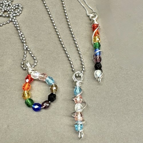 Rainbow necklaces selection
