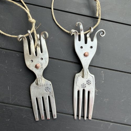 Fork Deer ~ Reindeer Ornament